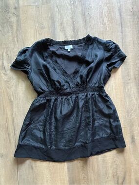 Mimi Maternity Black V-Neck Empire Waist Tunic